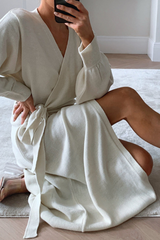 Fashion Solid Patchwork Straight Dresses