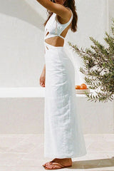 Sexy Hollow Out Backless Slit Half A Turtleneck One Step Skirt Dresses