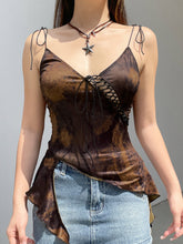 Pydshop Tie Dye Sexy Lace Up Halter Top