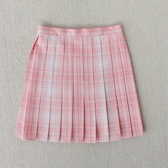 Blossom Pink JK vintage plaid uniform skirt