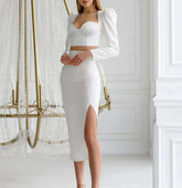 2 Piece Suits Cropped Top & Midi Skirt Sexy