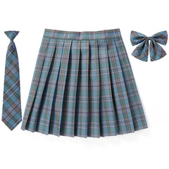 Blue Green JK vintage plaid uniform skirt