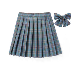 Blue Green JK vintage plaid uniform skirt