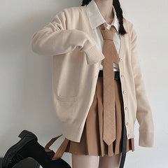 Autumn thick JK pure candy knit cardigan