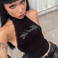 Pydshop Diamond Letter Halter Top