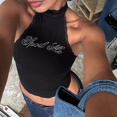 Pydshop Diamond Letter Halter Top