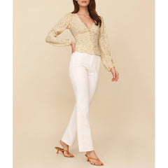 Pydshop Womens Tops And Blouses Fashion Floral Print Blouse Top V Neck Long Sleeve Buttoned Casual Elegant Shirts For Women Vintage