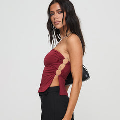 Slim Fit Tube Top Side Ring Slimming Sleeveless Vest
