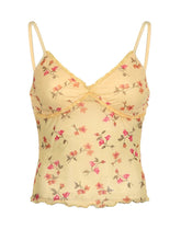 Pydshop Cara Floral Print Mesh Tank Top