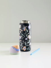 Midnight Garden Floral Freesip Water Bottle