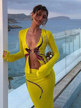 Pydshop Printed Midi Skirt Set O-Ring Top