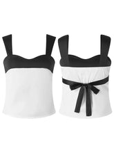 Pydshop Women Sexy Backlees Bow Crop Top Y2k Spaghetti Strap Top Satin Sleeveless Slim Fit Cami Tank Tops Camisole Vintage Streetwear
