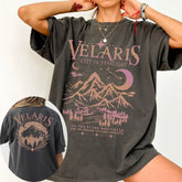 Pydshop ACOTAR Velaris Shirt Sarah J Maas Book Boyfriend Book Lover Gift100% Cotton Loose Retro Shirt Unisex Tee Fantasy Apparel Y2K Top