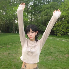 Pydshop 2024 Autumn New Hoodie Sweatshirts Fashion Slim Fit Print Tops Women Y2k E-Girl Long Sleeve All-match Sweatshirt Mujer