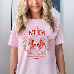 Pydshop 2 Side Patten Cotton Tee The Bat Boys Wings T-Shirt The Night Court Illyrians Retro Shirt Acotar Merch Fantasy Apparel Y2K Top