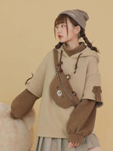 Pydshop 4XL Harajuku Aesthetic Bear Anime Hoodie Women Korean Kawaii Crewneck Long Sleeve Oversize Streetwear Kpop Y2K Winter Cloth Top