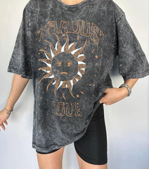 Pydshop Acid Washed Vintage T Shirt Streetwear Hip Hop Punk Harajuku Print T Shirt Women Casual Cotton Short Sleeve Tops Y2k