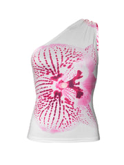 Pydshop Shira Large Floral Print One Shoulder Top