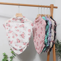 Pydshop Women's Retro Tie Dye Printed Mesh Short Sleeve T-Shirt Chic Sexy Folded Irregular Hot Girl Navel-Baring Vest Top 8721 Outfits