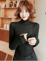 2023 Pydshop Forefair Spring Women T Shirts Vintage Fashion Edible Tree Fungus Y2k See Through White Casual Long Sleeve Top Ladies