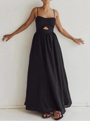 Sleeveless Elegant Cotton Dress