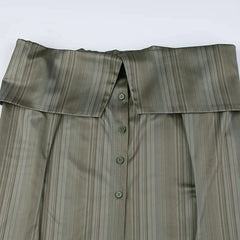 Pydshop 2024 Fashion Woman tops y2k style Vintage Stripe Green Off Shoulder Blouse