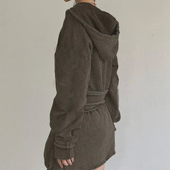 Pydshop 2024 Fashion Woman tops y2k style Retro Stitched Ruched Zip-Up Jacket