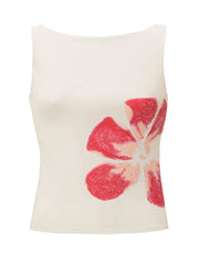 Pydshop Y2k Vintage Crop Tops Floral Print Slim Fitted Sleeveless Vest Shirt Women Summer Casual Tank Tops Female Fashion Party Clubwear