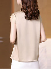 2023 Summer Style Soft Women Tank Top Grosgrain Sleeveless T Shirt Elegant Lady Bottoming Tees Streetwear White Tanks