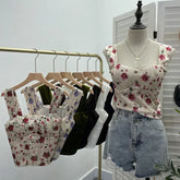 Pydshop Women's Sexy Vintage French Style Slim Fit Camisole Top Short Bandeau Tube Top With Padded Breasts Y2K Casual Party Streetwear