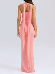 Strapless Corset & Fluted Hem Maxi Skirt Set