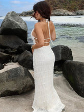 Backless High Waist Beach Dress
