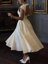 Backless O-Neck A-Line High Waist Dress