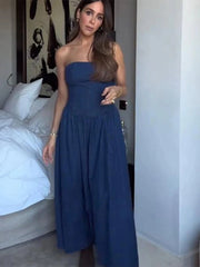 Backless Sleeveless Slim Long Dress