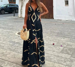 Backless Sleeveless Split Beach Dress