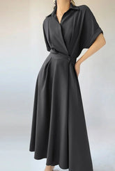 Black Silk Satin Dress