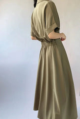 Black Silk Satin Dress