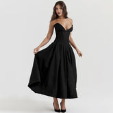 Black Strapless Corset Dress