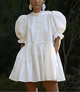 Casual O-Neck Short Sleeve Loose Dress