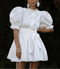 Casual O-Neck Short Sleeve Loose Dress