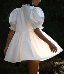 Casual O-Neck Short Sleeve Loose Dress