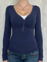 Pydshop 2024 Fashion Woman tops y2k style Vintage Lace Patched Slim Buttons Long Sleeve Top