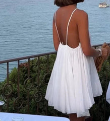 Chic Backless Sling Mini Sleeveless Dress