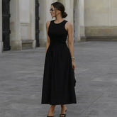 Chic Slim O-Neck Elegant Long Dress