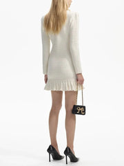 Colorblock Sequins Slim Knitted Bodycon Dresses