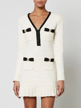 Colorblock Sequins Slim Knitted Bodycon Dresses