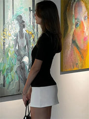 Contrast Patchwork Bodycon Mini Dress