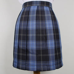 Skirt / Bow JK Blue-Black plaid uniform skirt