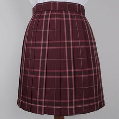 Skirt / Bow JK Wine-Red uniform pleated skirt