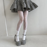 Aesthetic flower lace bow tights